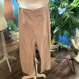 Beige capri pants with side zipper.  Size 4